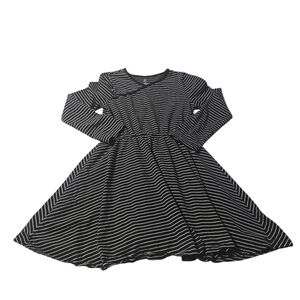 Tea Collection Full Skirt Black and White Striped Dress Size 12